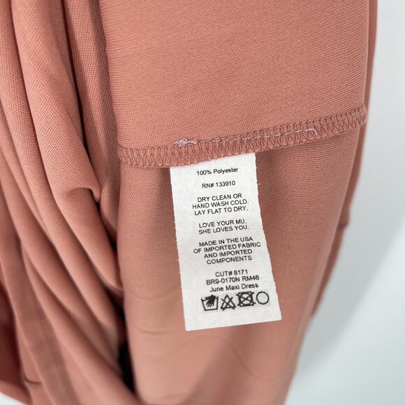 Show Me Your MuMu June Maxi Dress Rustic Mauve Crisp XL NWT - Picture 8 of 9